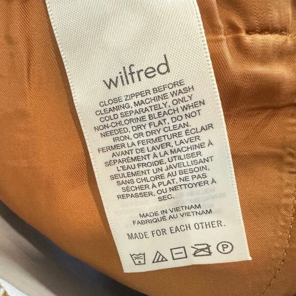 ARITZIA WILFRED The Melina™ Pant High-waisted Vegan Leather Camel Brown Size 6 - Picture 7 of 9